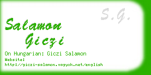salamon giczi business card